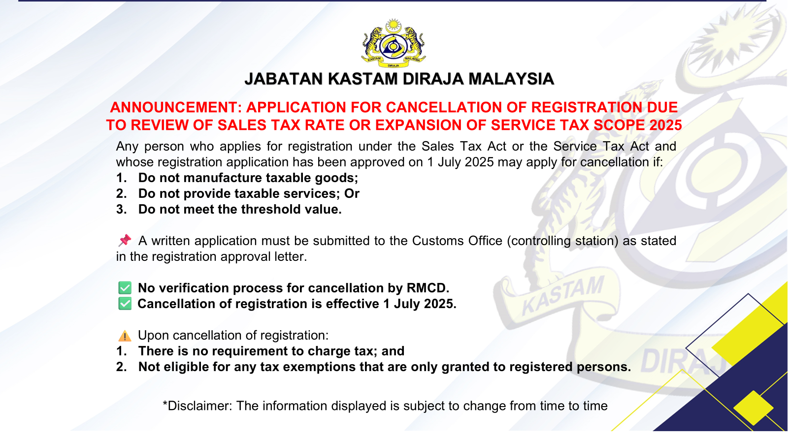 10-Announcement pembatalan bi