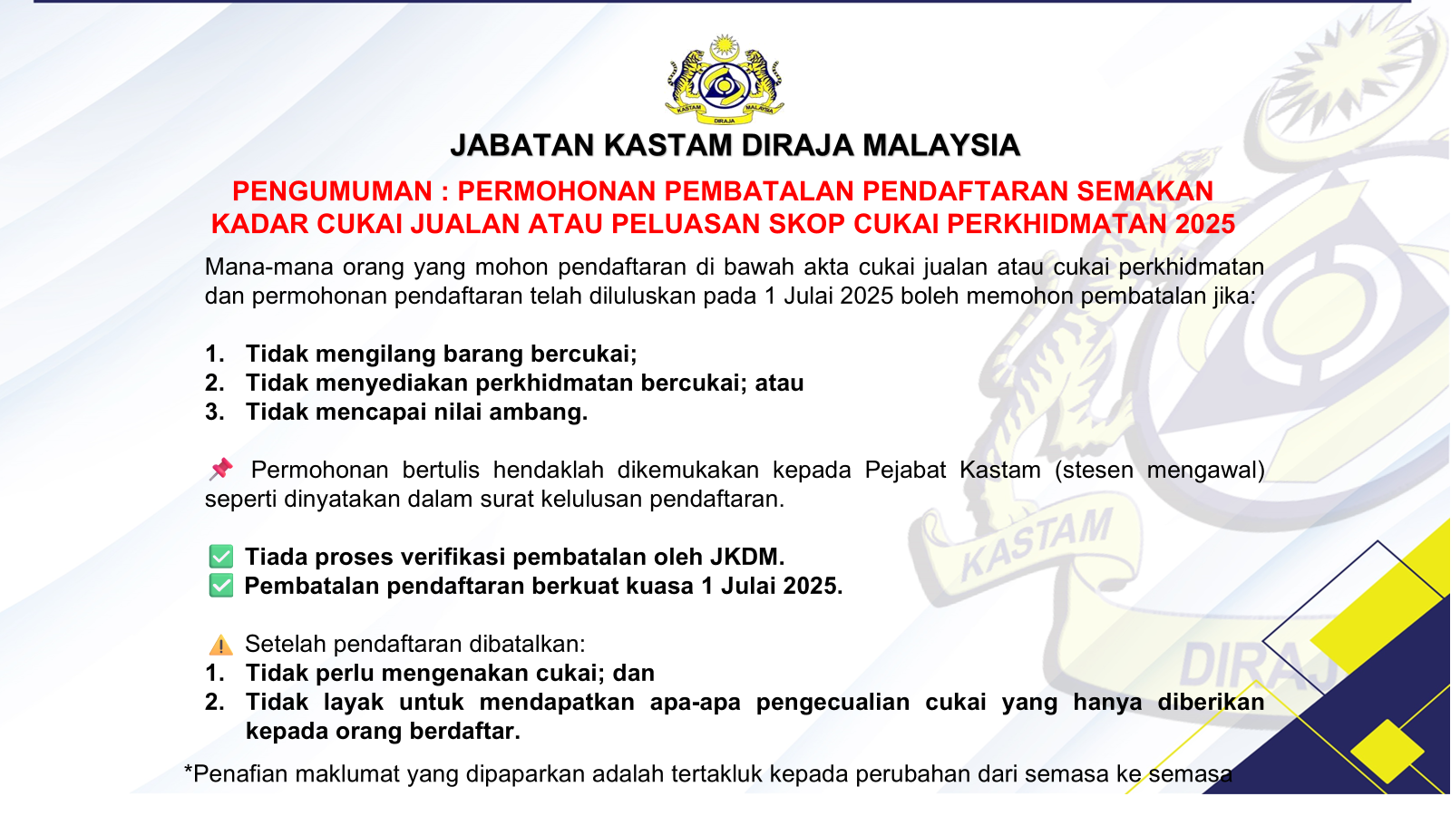 10-Announcement pembatalan bi